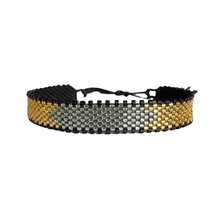 Cargar imagen en el visor de la galería, Pulsera negro Plata dorado
