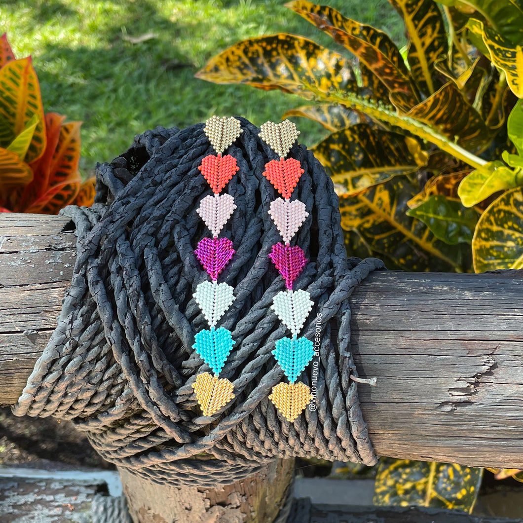 Aretas corazones colores