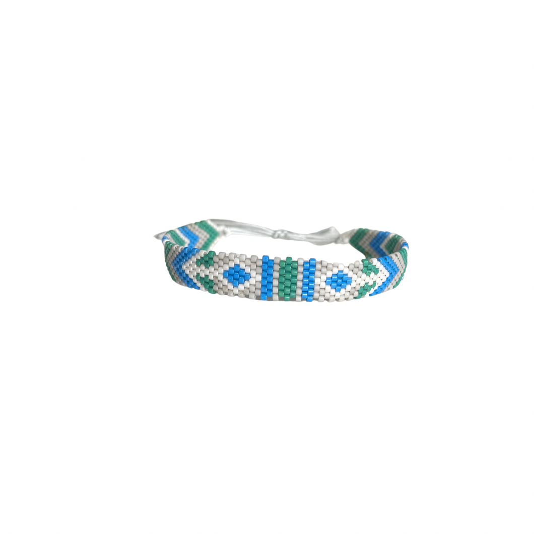 Tobillera azul verde