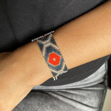 Cargar imagen en el visor de la galería, Pulsera gris naranja
