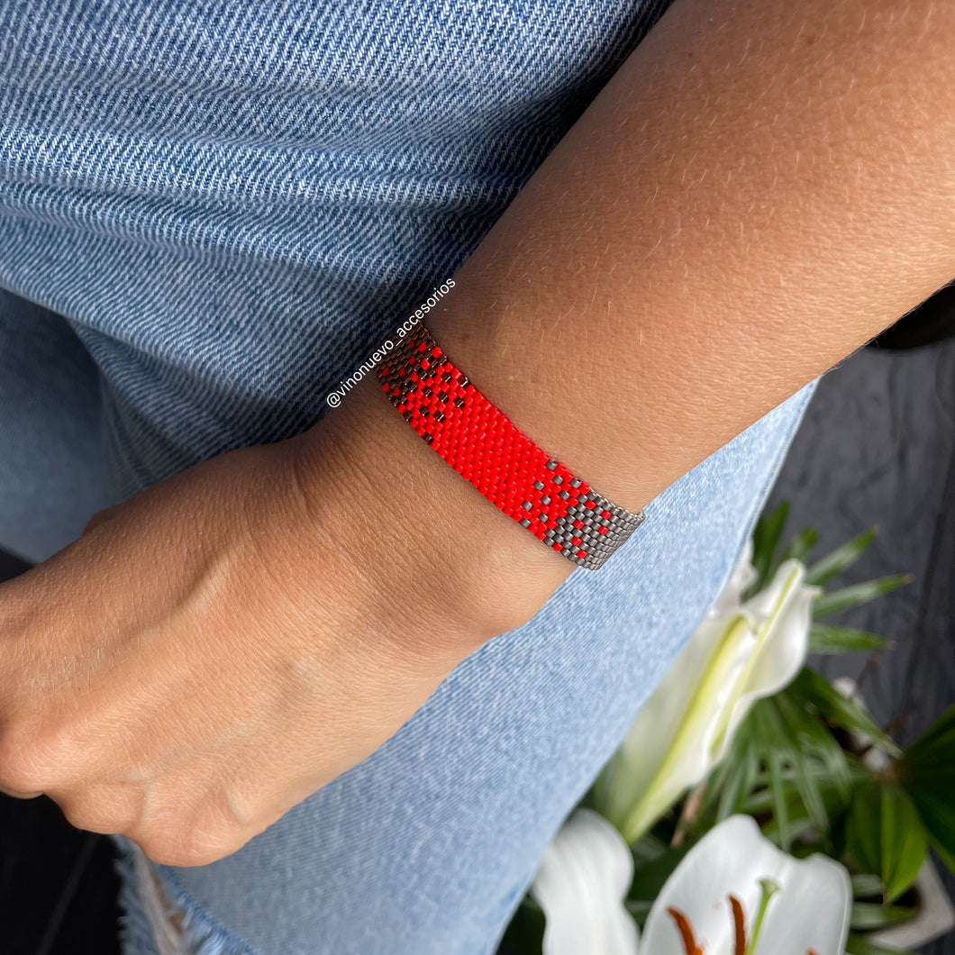 Pulsera Naranja Gris