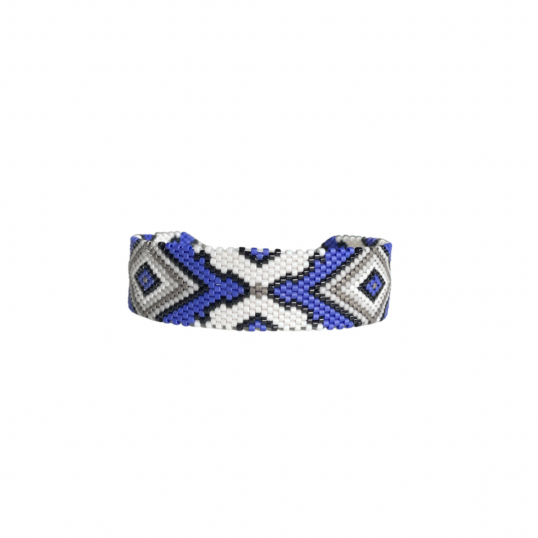 Tobillera rombos azul