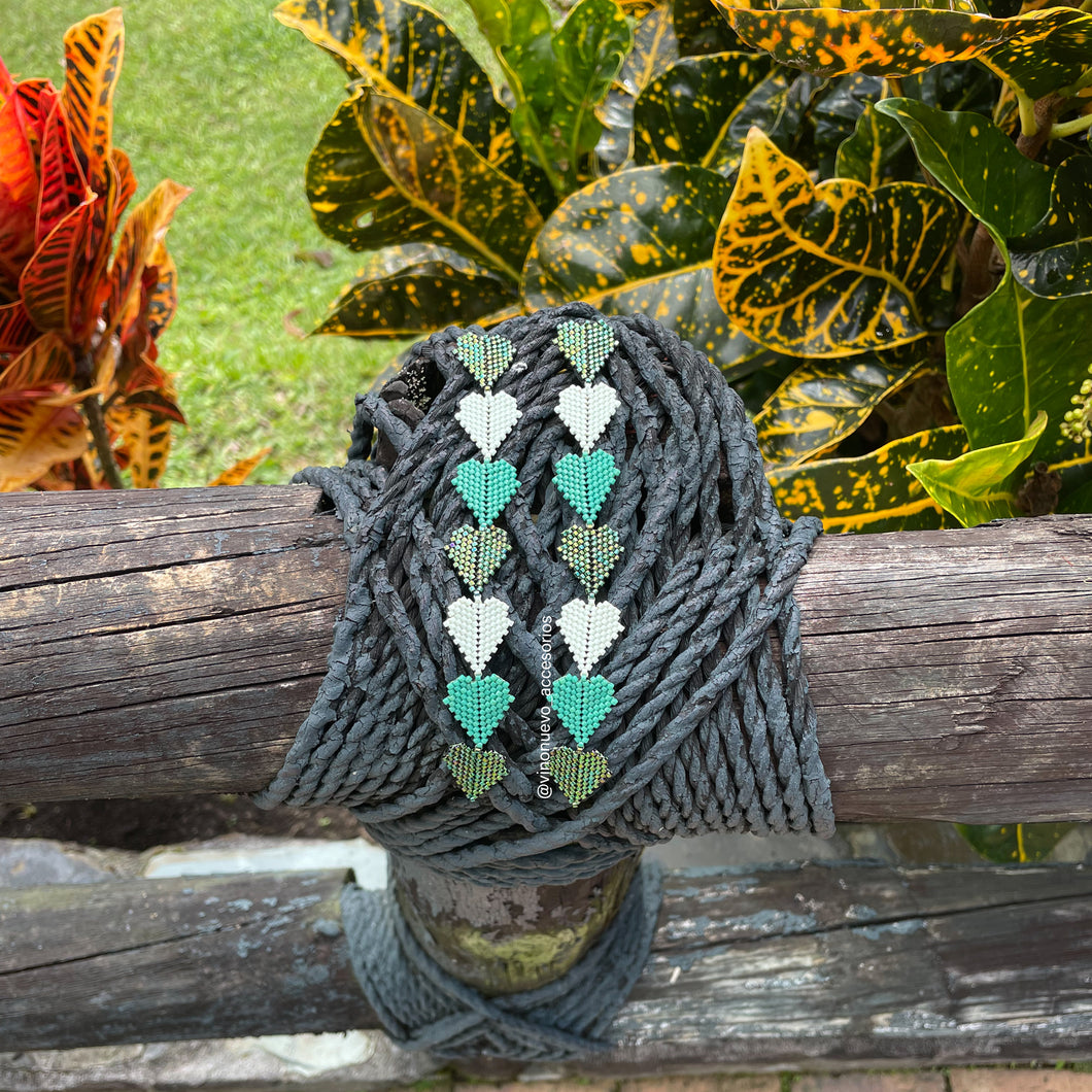 Aretas corazones gama verde