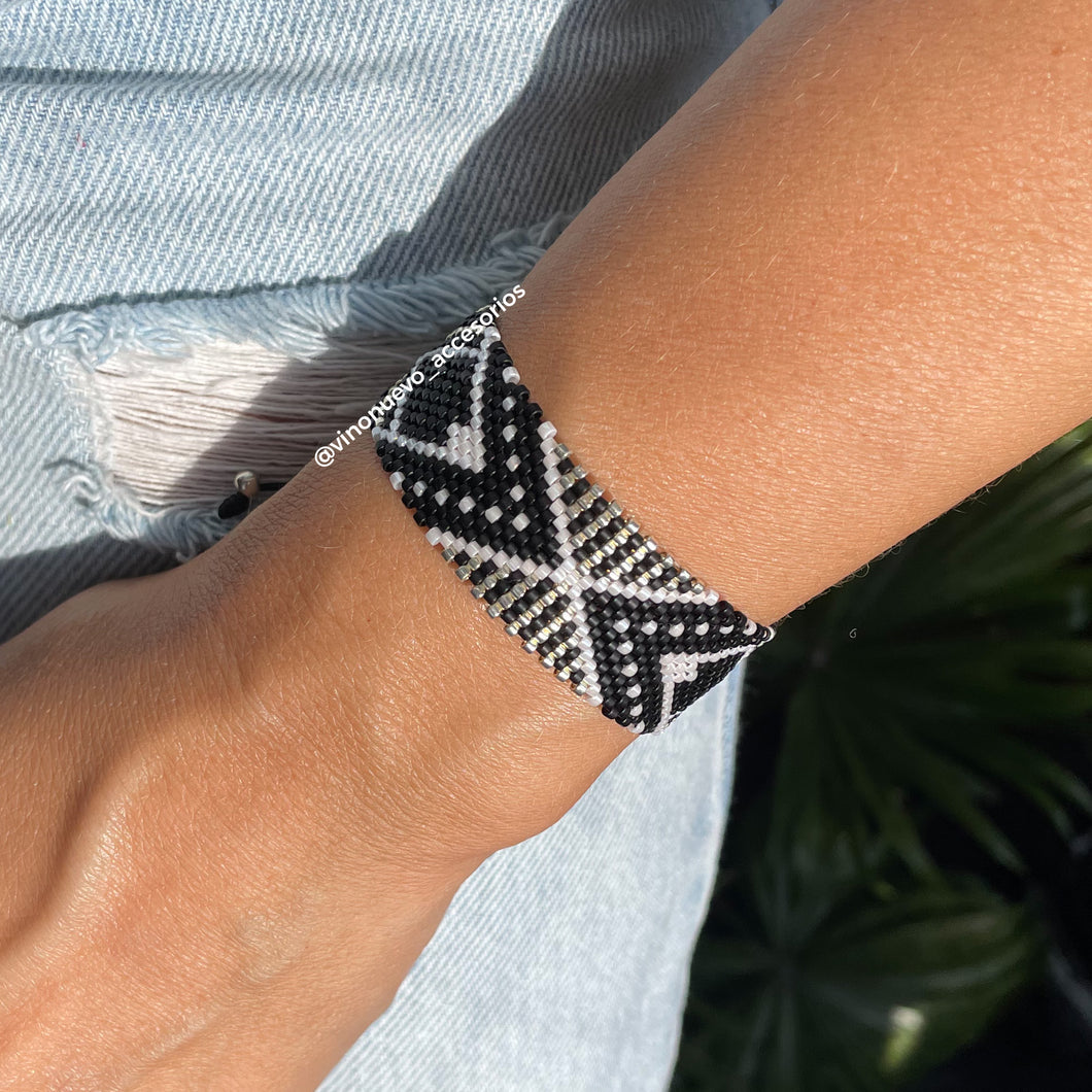 Pulsera Negro Plata