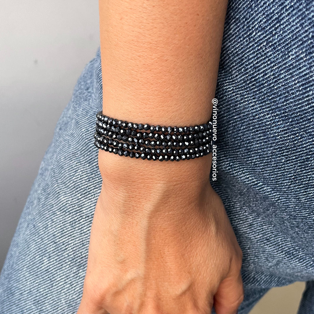Pulsera Muranos Azul Tornasol