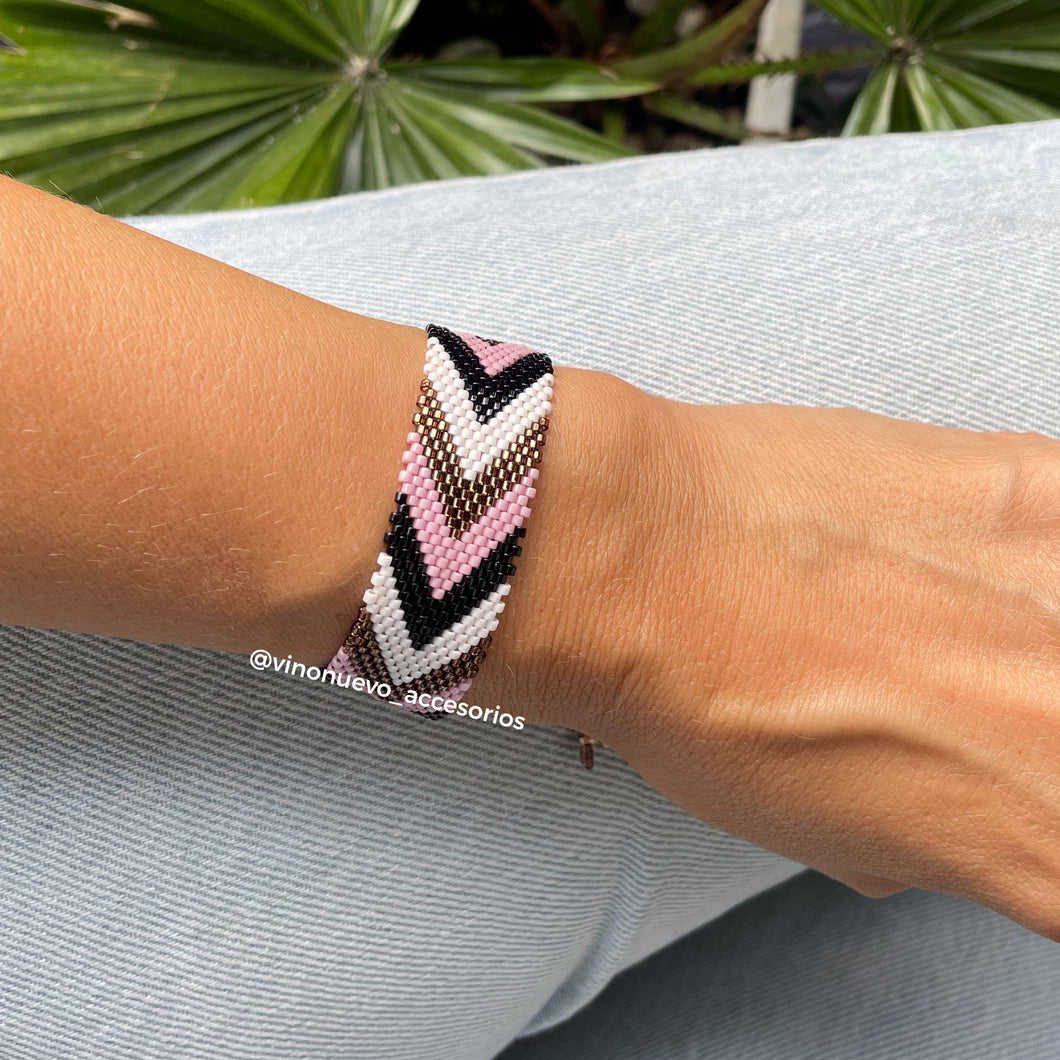 Pulsera Negro Rosa